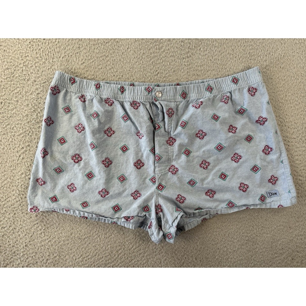 Vintage Christian Dior Boxer Shorts Mens Large Geometric Medallion/Quatrefoil